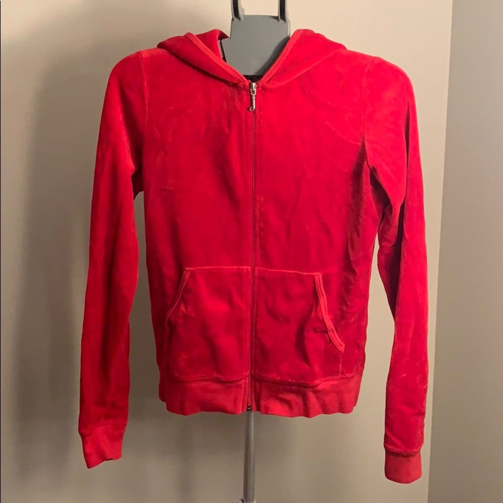 Red velour Juicy zip-up jacket